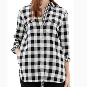 Madewell Checkered Button Up Top